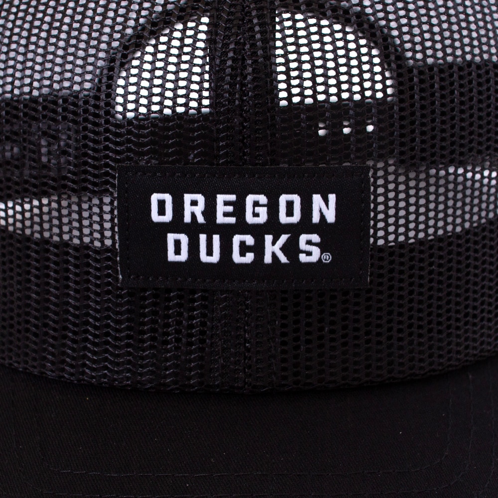 Ducks Spirit, Richardson, Black, Trucker, Cotton Blend, Accessories, Unisex, 112, Six Panel, Mesh, Woven, Drop Label, Oregon Duck, Adjustable, Hat, 846799